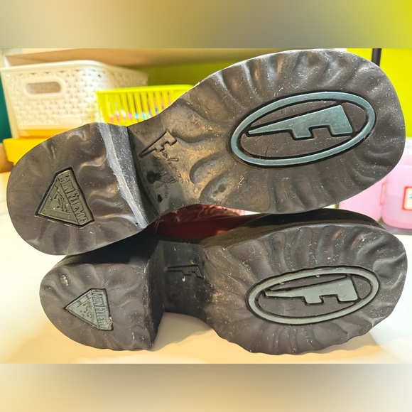 John Fluevog Red Flame Platform Cowboy Boots 8.5 READ - Picture 2 of 12